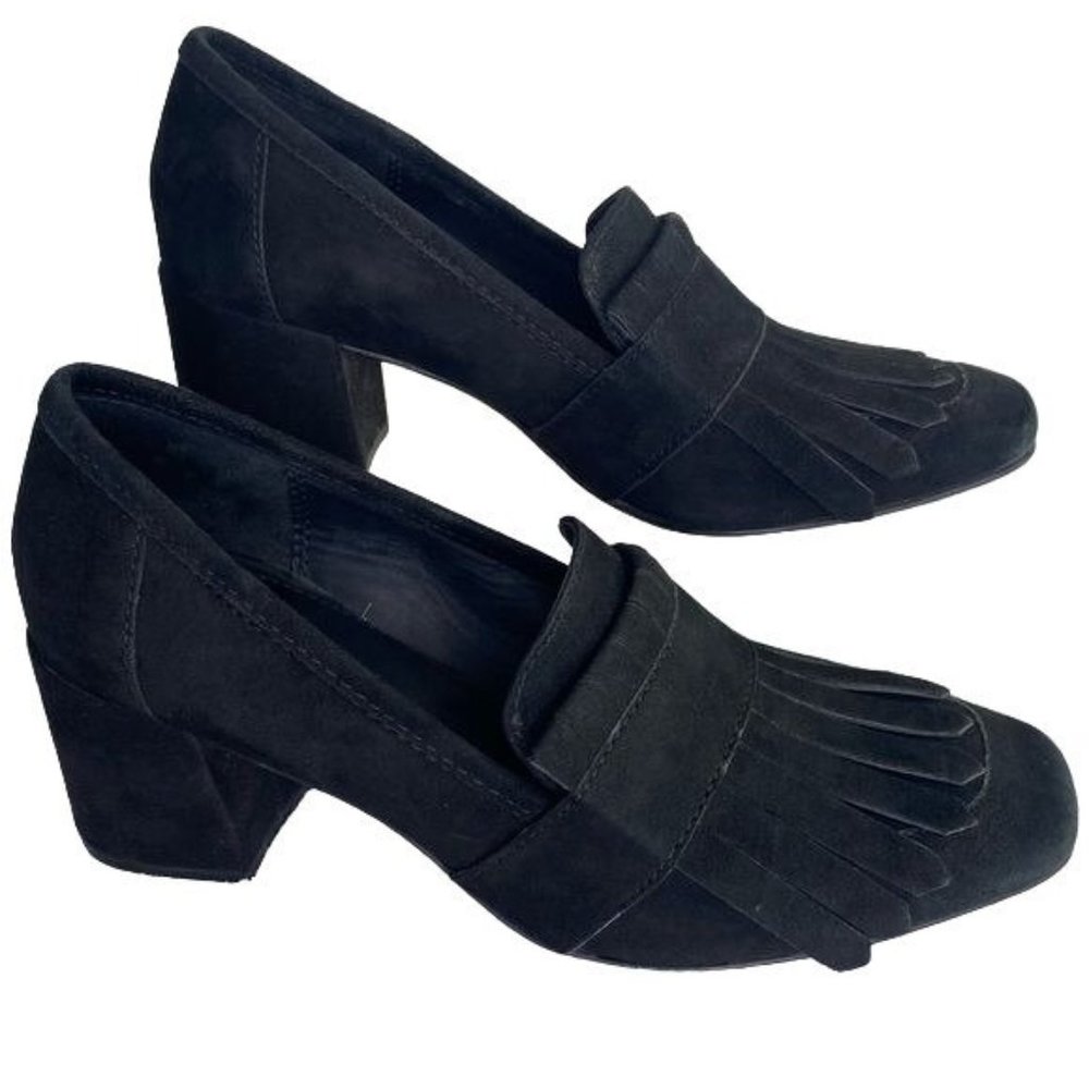 Kenneth Cole black suede pumps heels size 8
